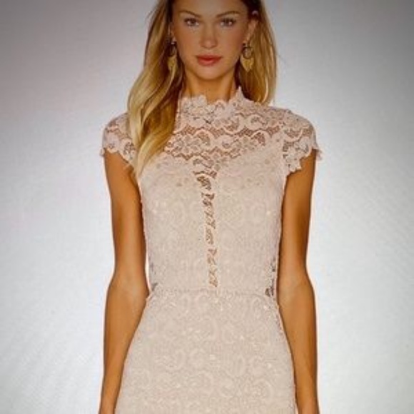 Nightcap nude lace dress with cap sleeves NWT - Picture 4 of 16